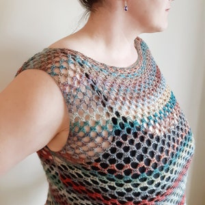 Mesh Sommer Tank Top, Einfaches Häkel Top - HÄKELMUSTER