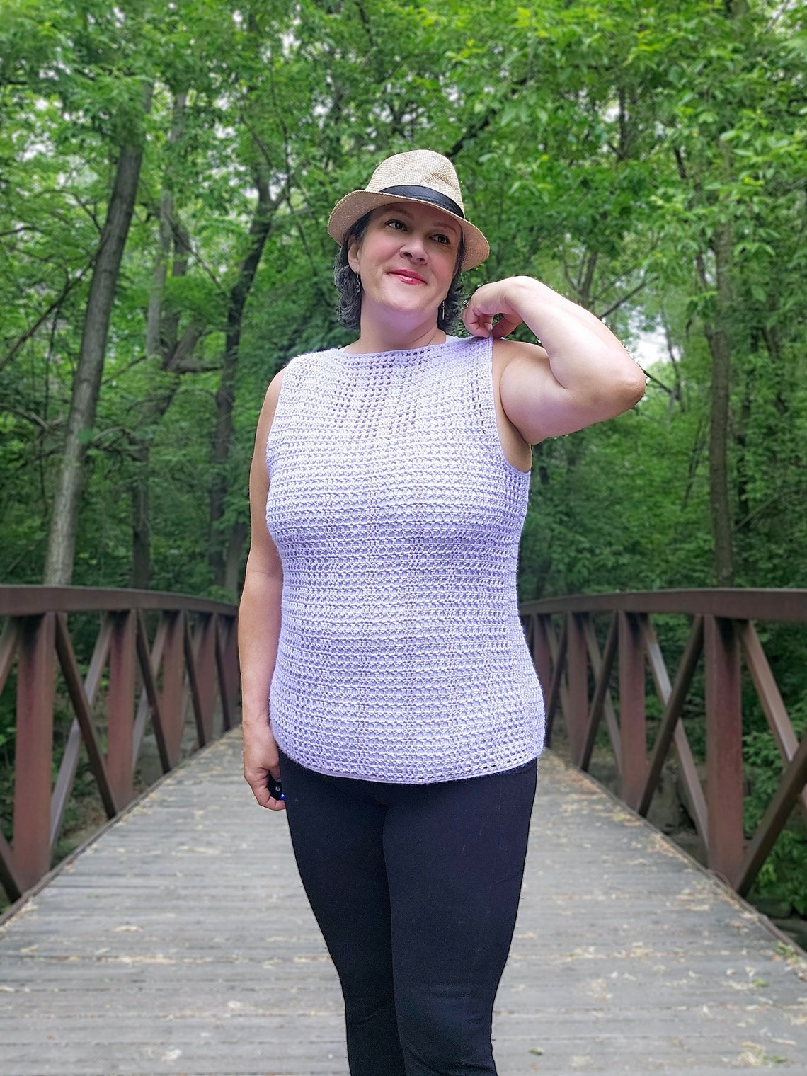 Filet Crochet Tank Top Pattern: Wenonah Summer Top (digital Download ...