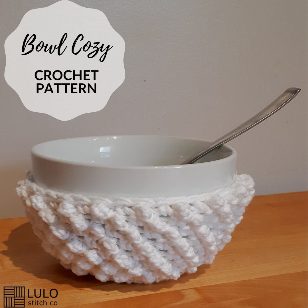Crochet Bowl Cozy Pattern, Moose Soup Bowl Cozy, Soup Cozy, Ice Cream Cozy,  Soup Bowl Cover, Soup Bowl Insulator, Instant Download