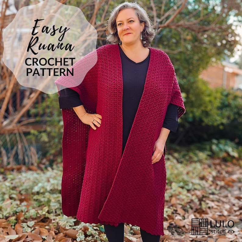 Easy Crochet Ruana Pattern: Beginner-friendly Modern Design (digital ...
