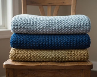 Easy Chunky Crochet Blanket Pattern: The Sunday Throw (Digital Download)