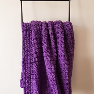 Chunky Crochet Throw Blanket, Pretty Crochet Throw &quot;Andrea&quot; - CROCHET PATTERN