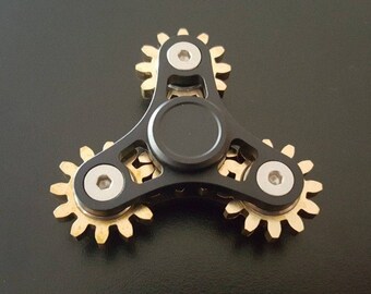 Precision Machined ALL METAL 4 Geared Fidget Hand Spinner Desk Toy