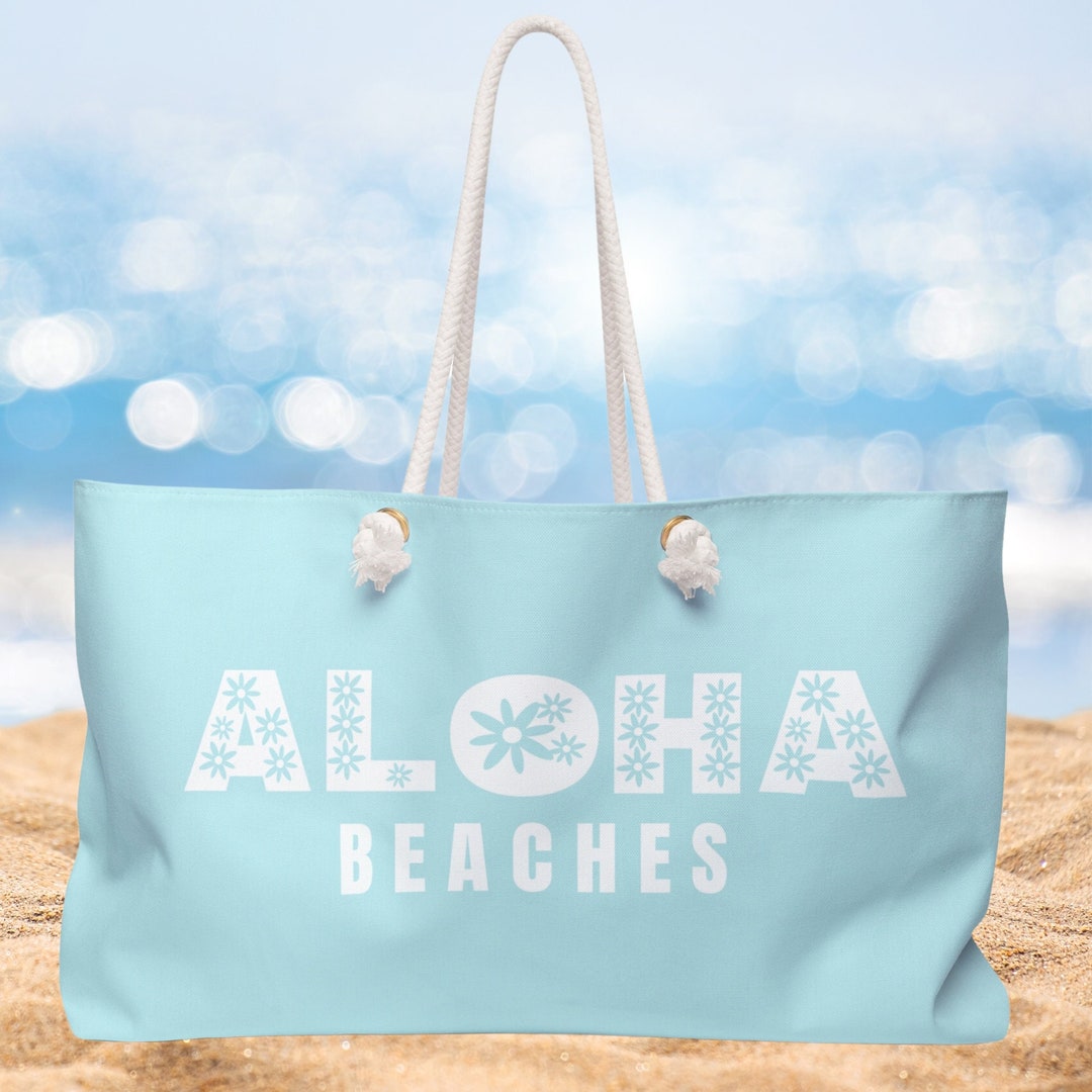 Aloha Beaches Tote Bag Tote Bag Beach Hawaii Beach Vacation - Etsy