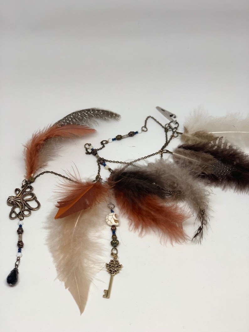 Pirate Captain Inspired Feathered Hair Clip