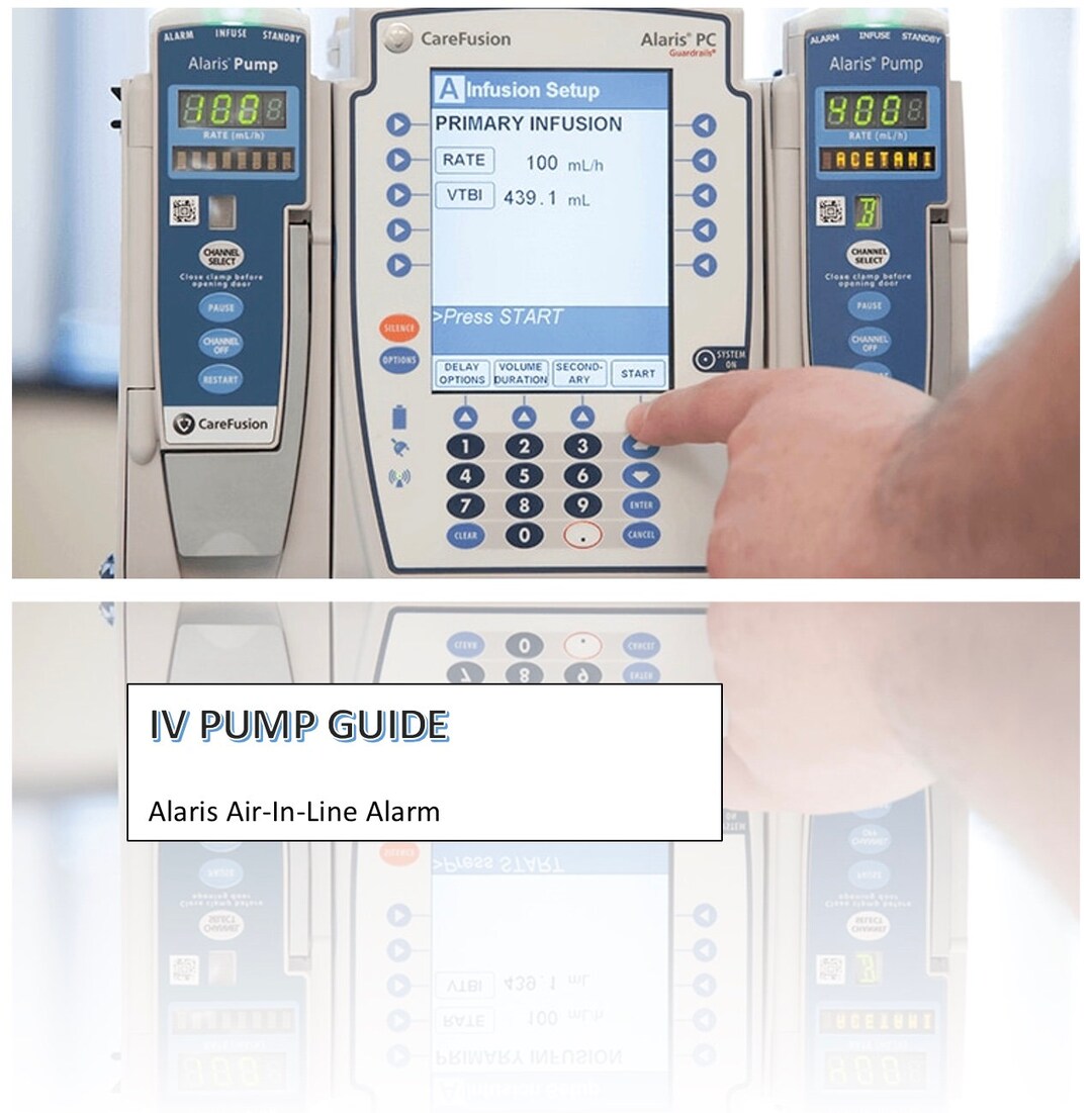 IV Pump Guide Alaris Air-in-line - Etsy
