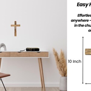 Olive Wood Cross in Small, Medium and large Hand Carved in the Holy Land
