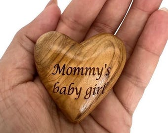 Personalized Olive Wood Heart, Custom Engraved Keepsake Box, Wedding Anniversary Gift