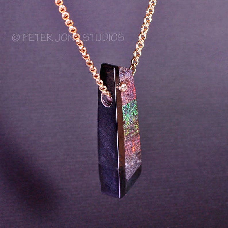 Matrix Opal Pendant Unique Andamooka Opal Semi Precious Etsy