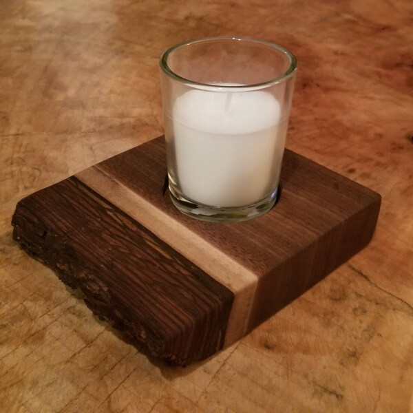 Live Edge Candle Holder Etsy