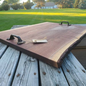Huge live edge, walnut stove cover, cutting board, centerpiece, charcuterie board, noodle board!