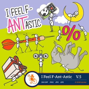 Ik voel me F-Ant-Astic clipart, ant clipart, spelen tijd clipart, fantastische clipart, vector, graphics, digitale illustraties, digitale beelden