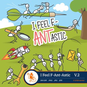 Ik voel me F-Ant-Astic clipart, ant clipart, spelen tijd clipart, fantastische clipart, vector, graphics, digitale illustraties, digitale beelden