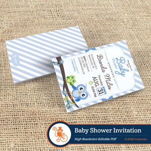 Baby Boy Shower Invitation Template, Printable Invitation Baby Shower, Invitation for Baby Shower, Instant Download Baby Shower Invite,