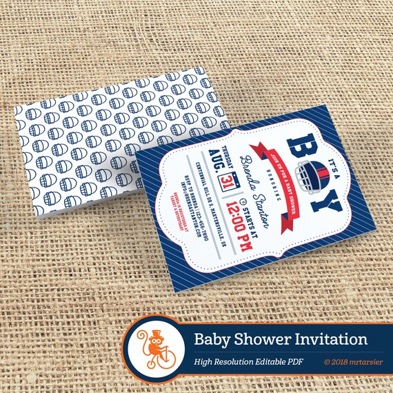 Baby Shower Invitation for Boy Template Printable Invitation | Etsy