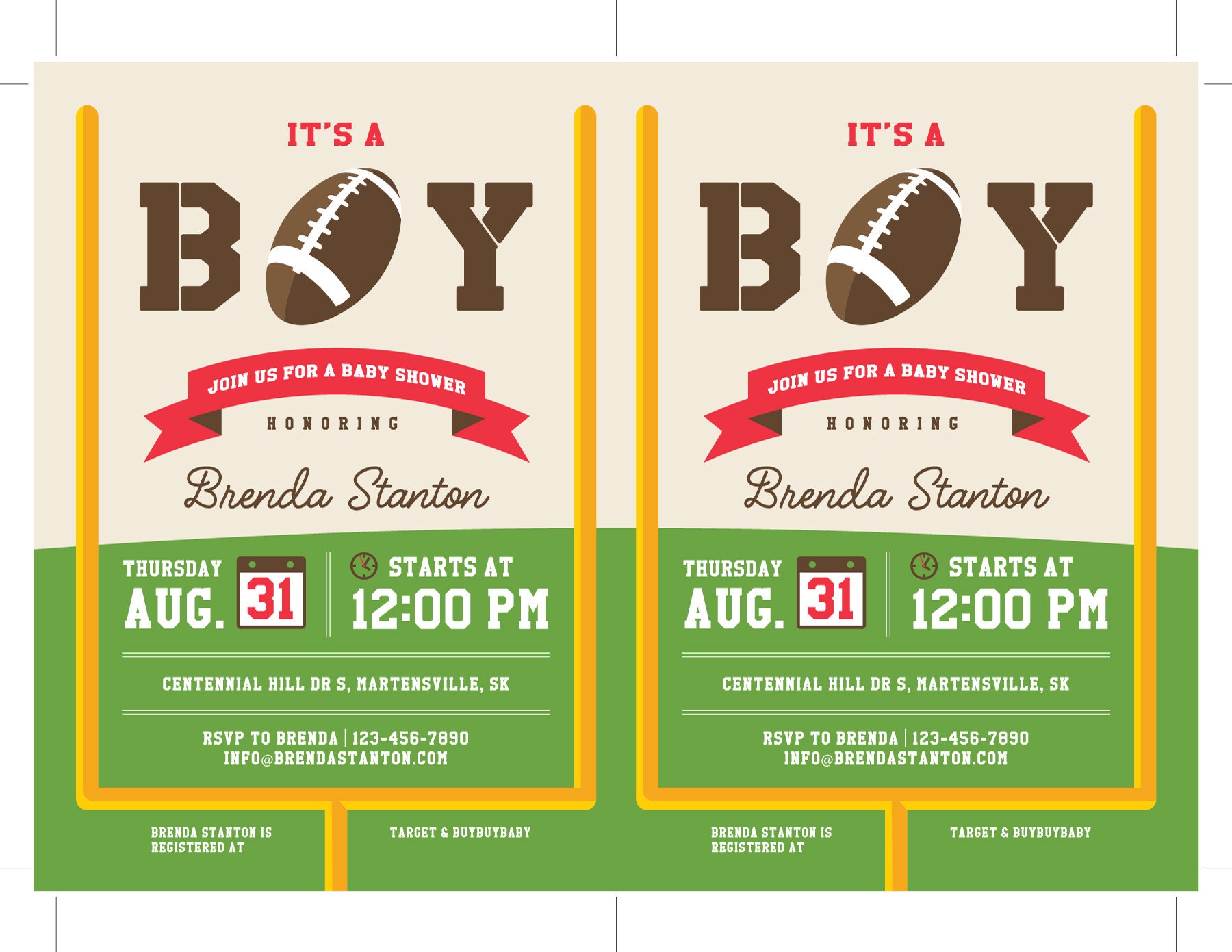 Baby Shower Invitation for Boy Template, Printable Invitation Baby