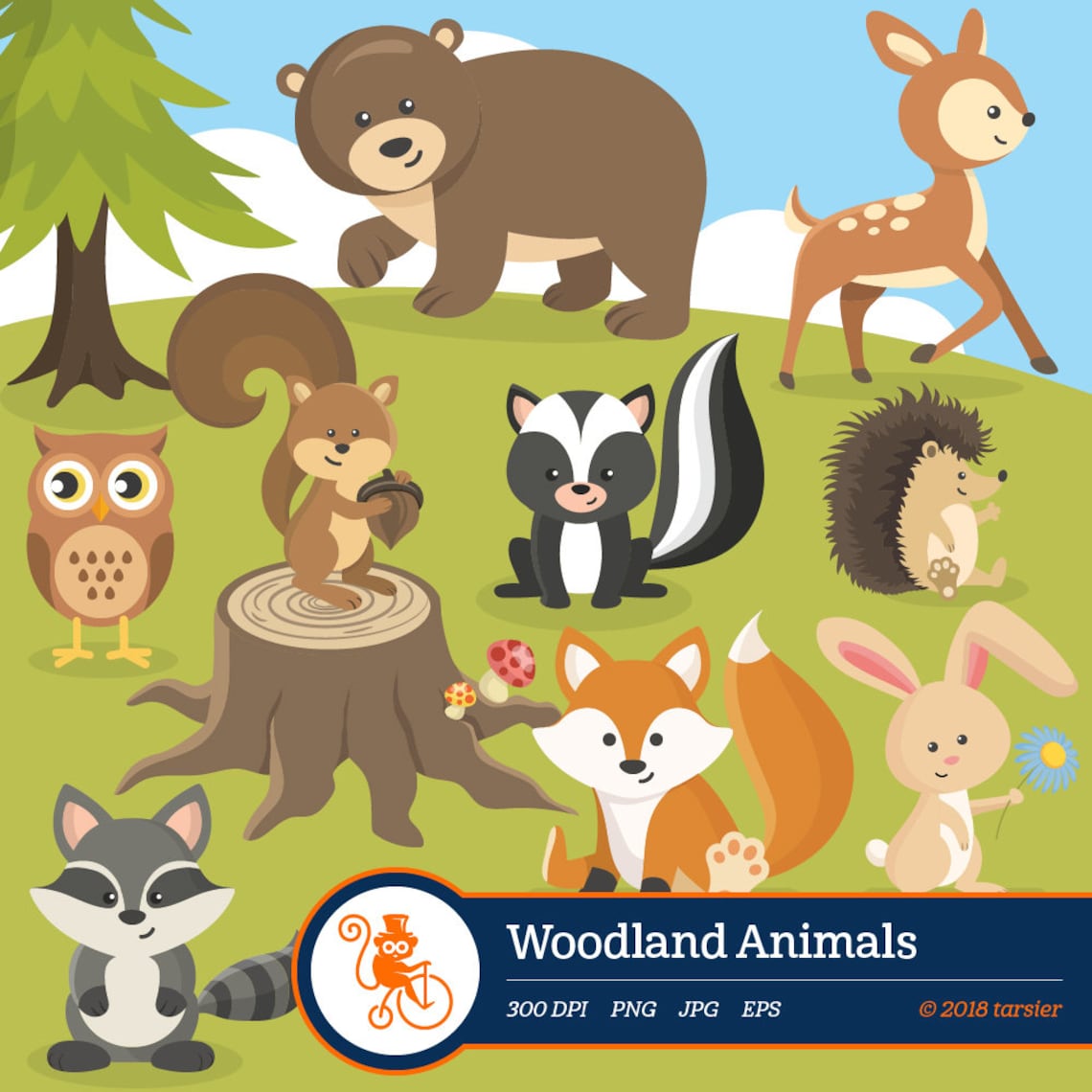 Waldtiere Clip Art, Waldtiere Clipart Bilder Lizenz frei und ...