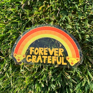 Grateful Dead Forever Grateful 3 inch Clear Sticker