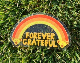 Grateful Dead Forever Grateful 3 inch Clear Sticker