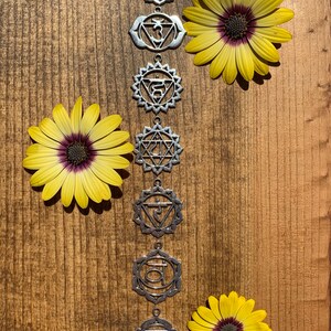 Silver Chakra Charm Necklace / Chakra Keychain