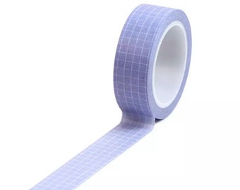 Trendy purple grid washi tape for bullet journals, scrapbooks