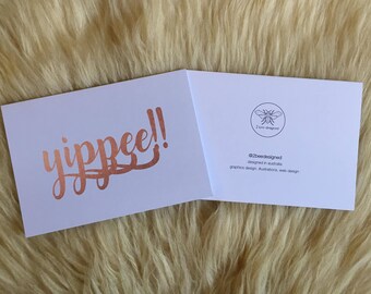 Copper Yippee Congratulations Well Done Engagement Card