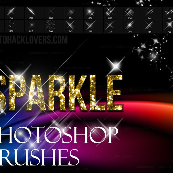 Sparkle PHOTOSHOP BRUSHES - 11 Sparkle Photoshop brushes- ABR brush- Stamp brush - Procreate brush Instant Download- Commercial use