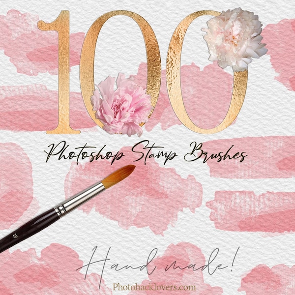 100 WATERCOLOR PHOTOSHOP STAMP brushes CS6 and above- Watercolor brush stroke brushes, watercolor Photoshop brushes, watercolor  brushes,