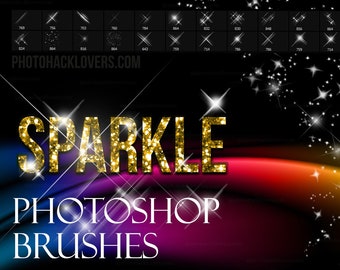 Sparkle PHOTOSHOP BRUSHES - 11 Sparkle Photoshop brushes- ABR brush- Stamp brush - Procreate brush Instant Download- Commercial use