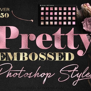 Photoshop Foil Styles: Geprägte metallische Texturen - 150 Effekte