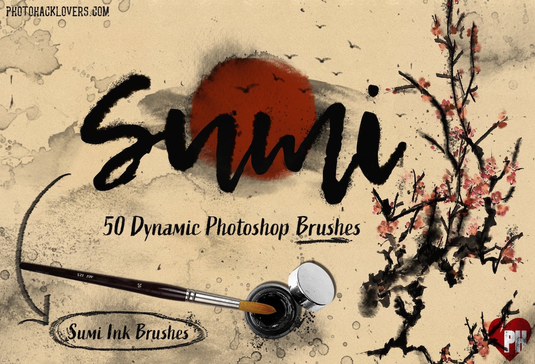 JAPANESE Sumie BRUSHES, Sumie Brush, Vintage Japanese