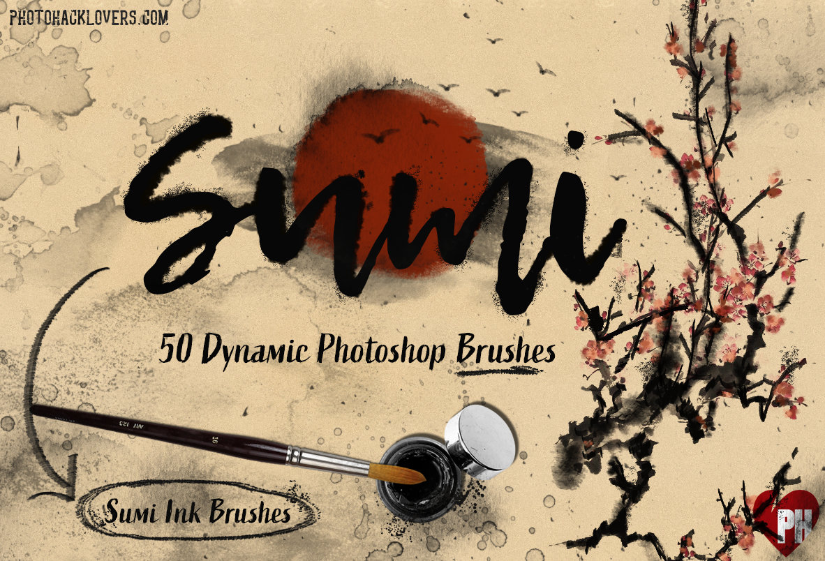 BASIC ELEMENT - Weasel Hair Sumi-e Calligraphy Hard Tip Brush Set