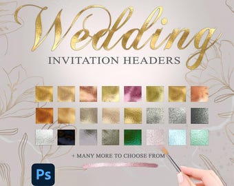 Wedding Invitation Photoshop Styles– Metallic & Foil Text Effects