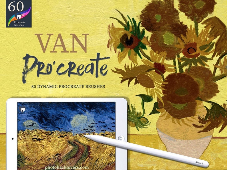 Vincent Van Gogh Procreate Brushes 80 Procreate Brush Set Etsy