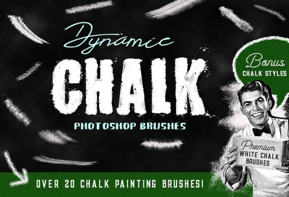 Photoshop Brushes Chalk Pennello Pennelli Di Gesso Etsy