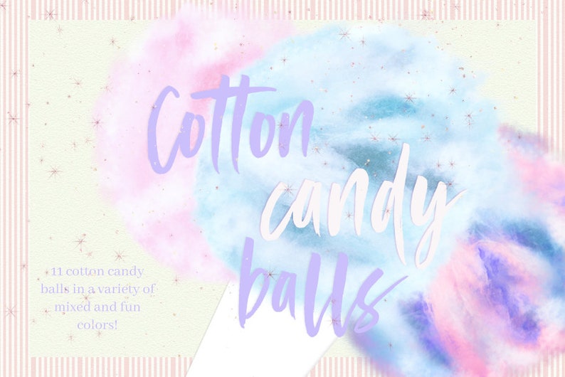 cotton candy fluff-cotton candy cones instant download candy clipart commercial use Cotton Candy Clipart- cotton candy printable