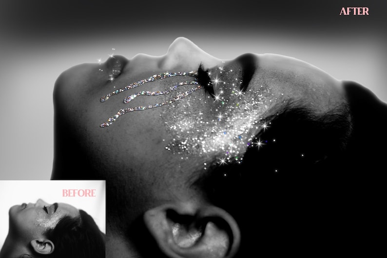 Szablon Sparkle Photoshop: efekty kryształów na Instagramie (edytowalny plik PSD) zdjęcie 2