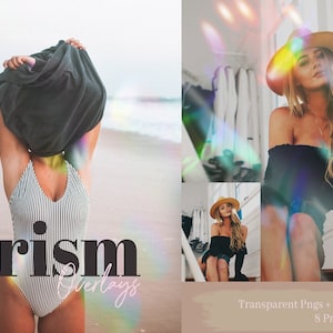 Prism Light leak overlay - Photoshop Overlays - Rainbow Overlays Light Leak Overlay- Crystal bokeh overlays- lens flare for photography