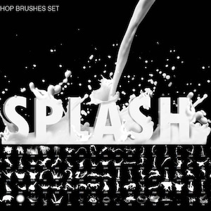PHOTOSHOP, PENNELLO LATTE, pennelli Photoshop, latte, schizzi, schizzi di latte, pennelli per latte, fotografia splash, goccia di latte, Adobe Photoshop