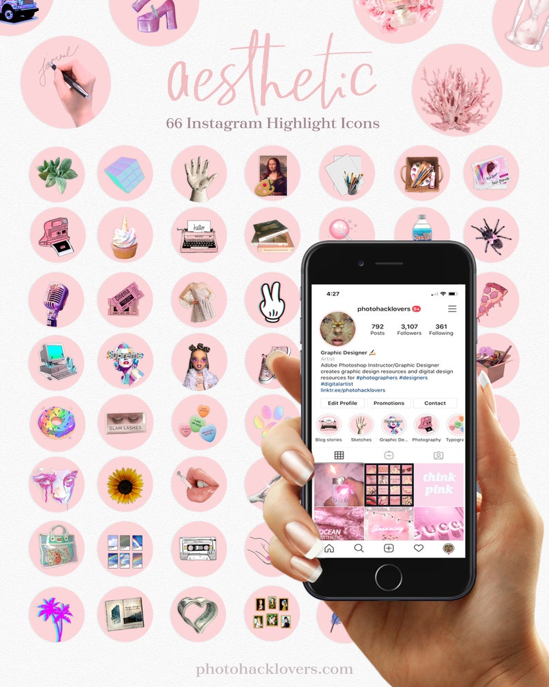 Instagram highlights Aesthetic Instagram icons | Etsy