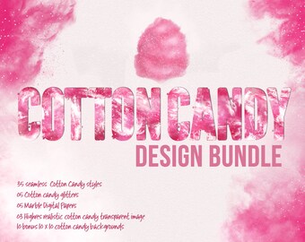 COTTON CANDY, Digital paper, candy, scrapbook paper, Photoshop patterns, candy land, pink digital paper, cotton candy clipart, craft paper