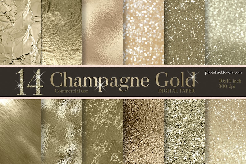 Champagne Gold Champagne Gold Digital Paper Champagne Gold Etsy