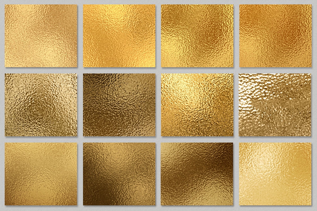 Digital Scrapbook Paper Gold Foil Gold Foil Print Gold | Etsy