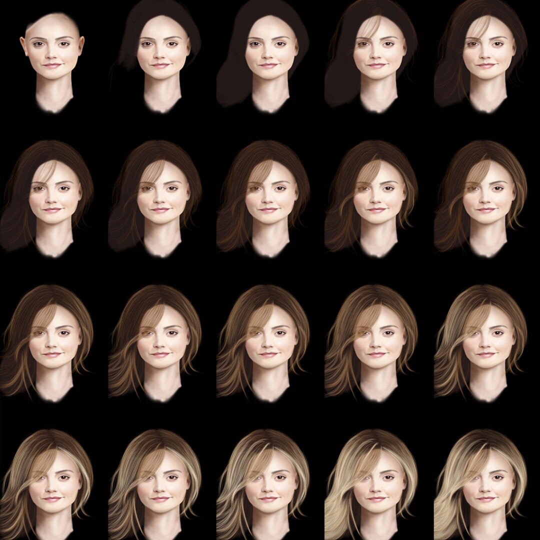 HAIR BRUSHES Premium Hair Painting Brushes 500 Etsy