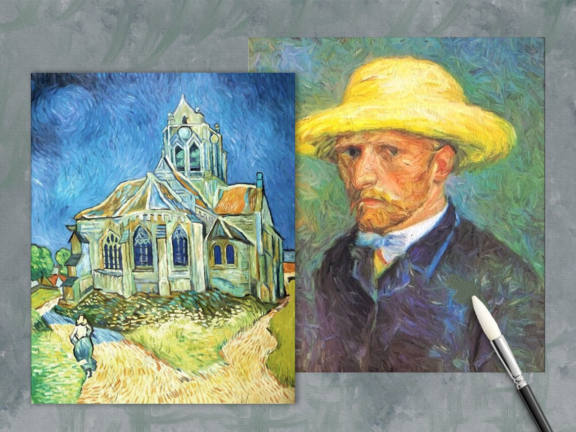 Vincent Van Gogh Brushes A Set of 60 Dynamic Etsy