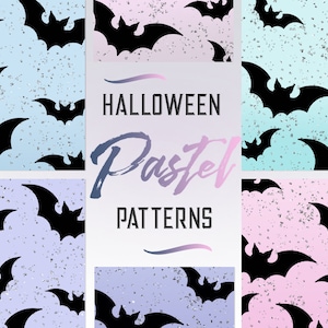 HALLOWEEN, PASTEL, DIGITAL paper, pastel glitter, pastel goth, glitter, pastel backgrounds, halloween elements, pastel patterns, digital