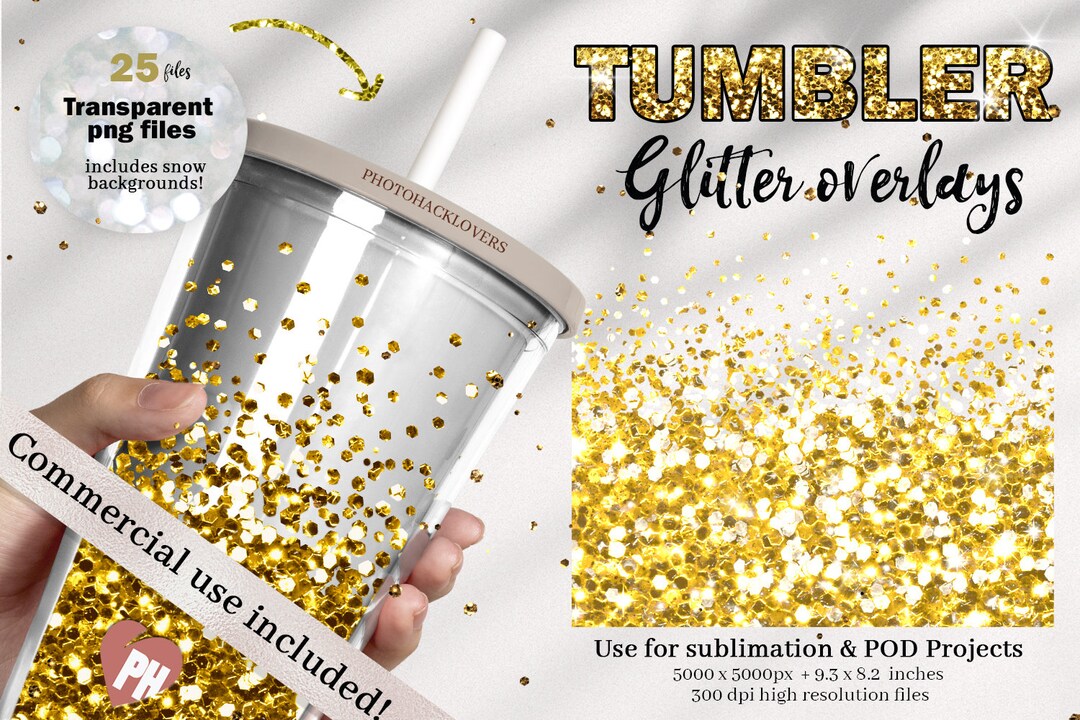 60 Yellow Glitter Tumbler Overlays Yellow Glitter Tumbler Etsy
