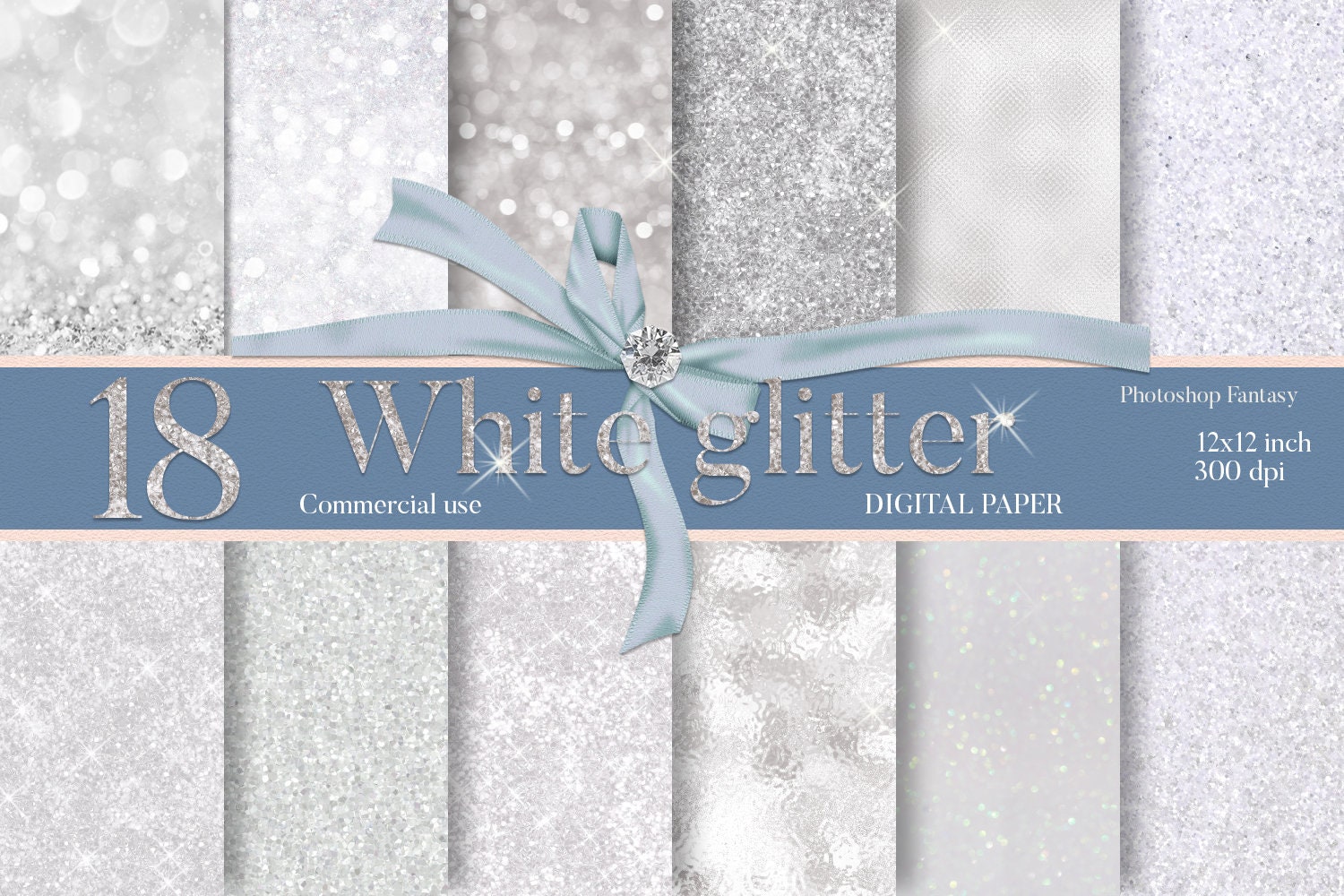 Silver Glitter Digital Paper Background Texture Modern Silver