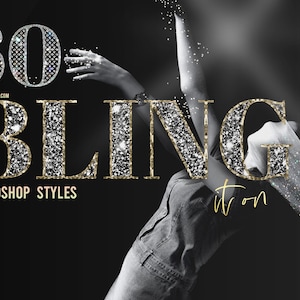 Crystal Diamond Photoshop Styles: 60 Bling Art Effects + Sparkle Brushes (Tutorials Included)