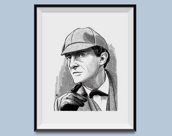 Sherlock Holmes Impressão 8" x 10"